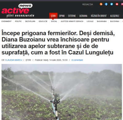 Fake news virale pornite de la o propunere de lege: “Începe prigoana fermierilor”, “pușcărie pentru că ai săpat o fântână în curtea ta”, “contor pe apa din fântână”, “închisoare pentru apa de ploaie”, “sigilarea fântânilor” 2 Screenshot 2026 07 20 163227