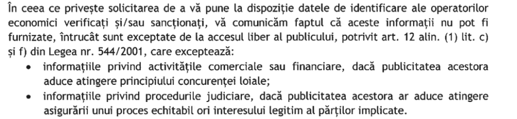Răspunsul Gărzii Naţionale de Mediu